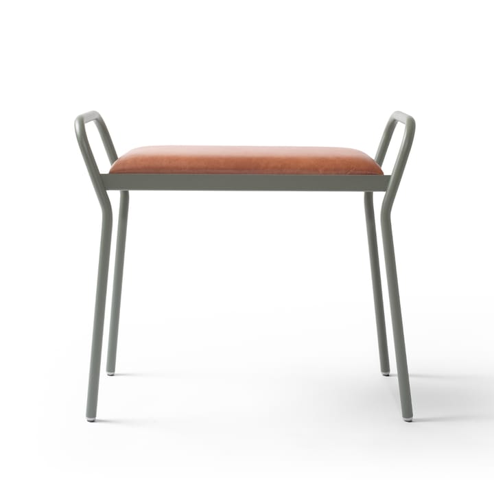 Anyone skammel/taburet - Green grey/Vintage cognac - Maze