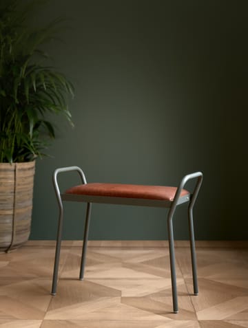 Anyone skammel/taburet - Green grey/Vintage cognac - Maze