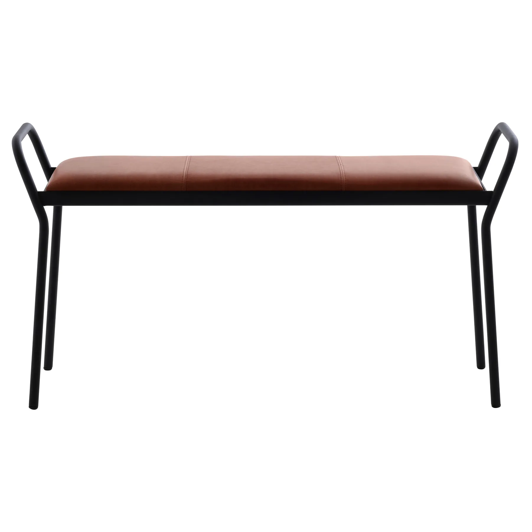 Anytwo taburet, Sort/Vintage cognac Maze