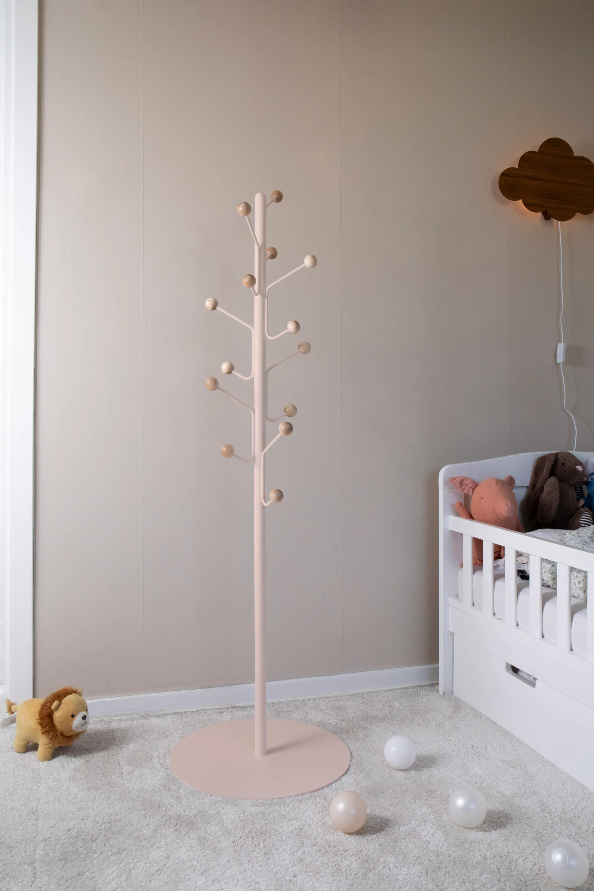 Bill Floor knagerække junior, Pale pink Maze