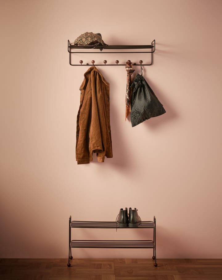 Bill Hat rack hattehylde, Sort/Mørkebrun Maze