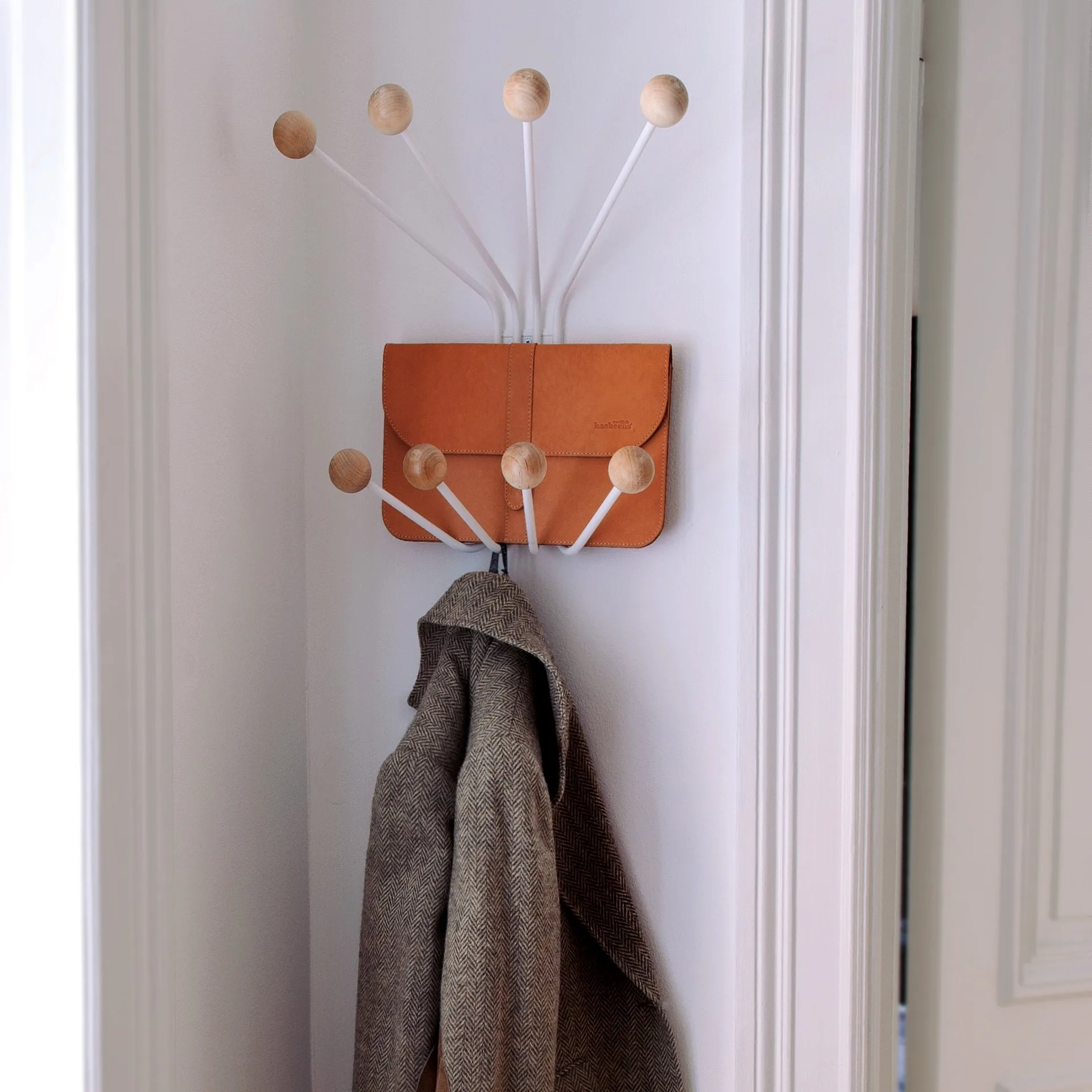 Bill knagerække, hvid Maze