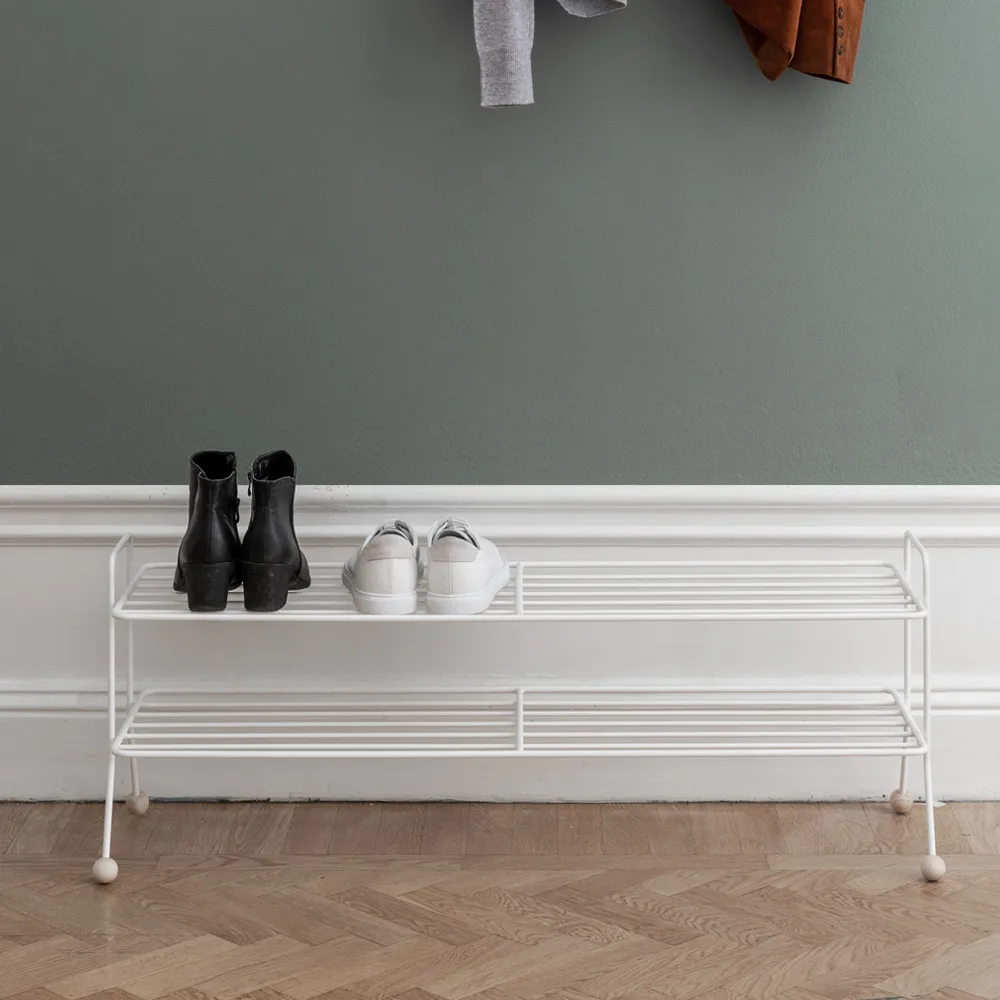 Bill Shoe Shelf L skohylde, hvid Maze