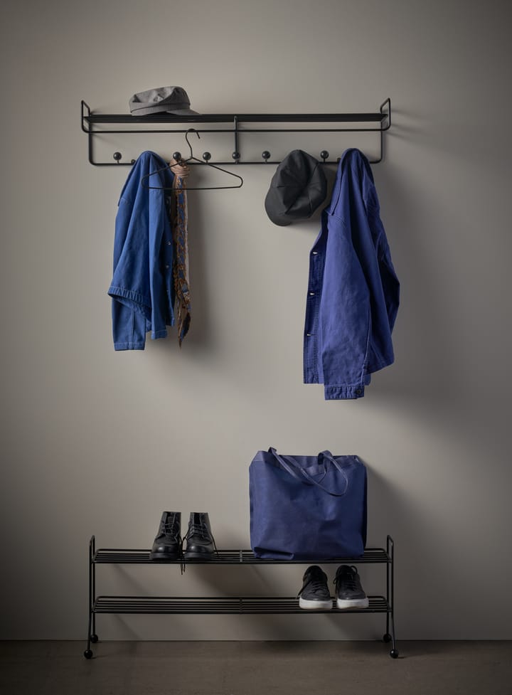 Bill Shoe Shelf L skohylde, sort Maze