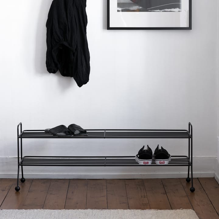 Bill Shoe Shelf L skohylde, sort Maze