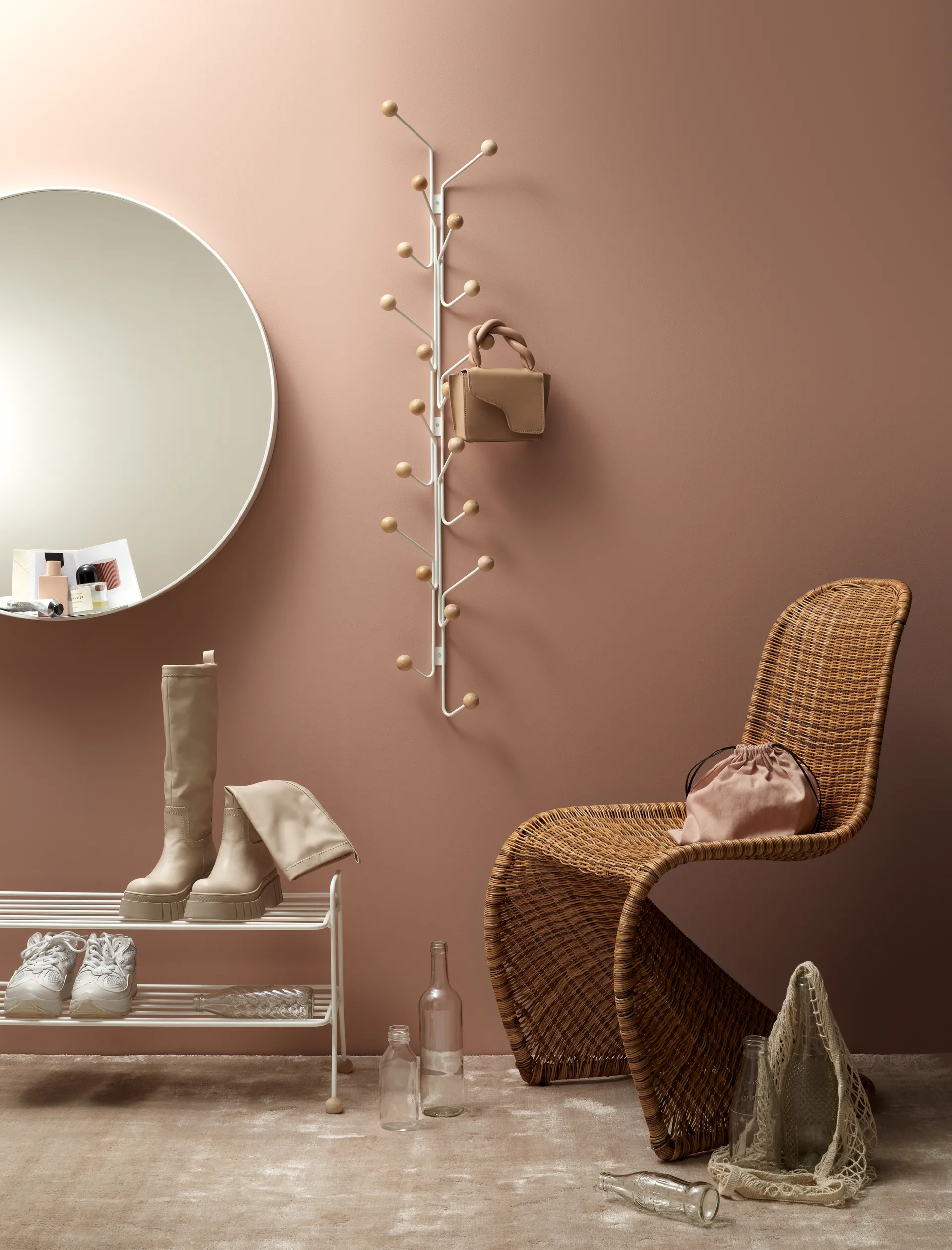 Bill Vertical knagerække, Greige Maze