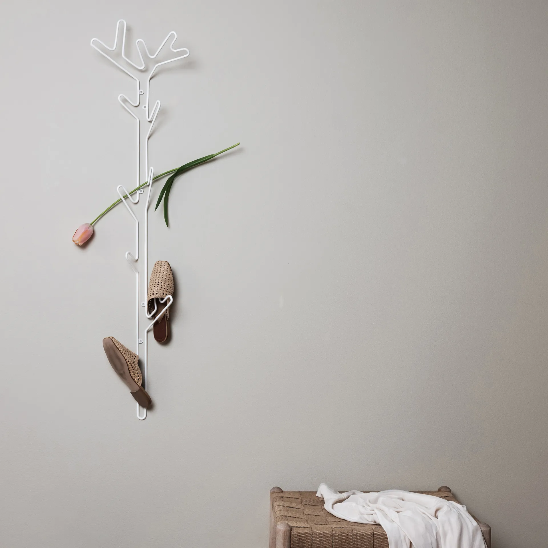 Branch knagerække, hvid Maze