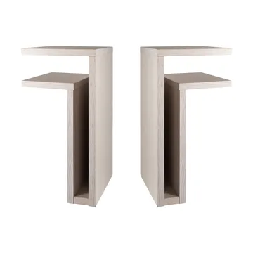 F-shelf væghylde hvid eg højre + venstre 2 dele - Maze