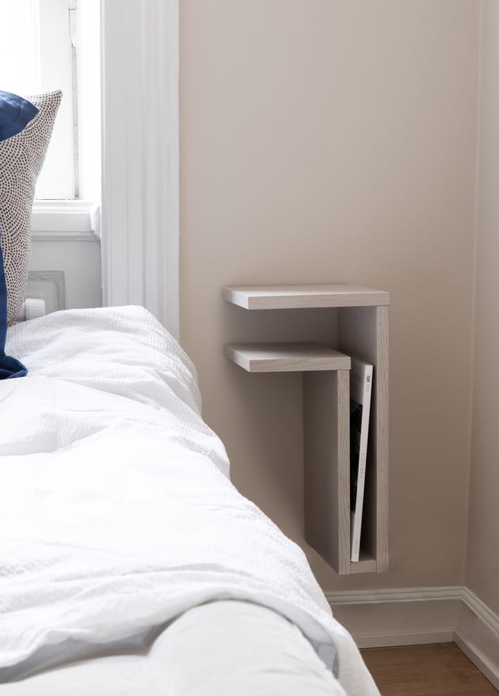 F-shelf væghylde white oak, Hylde til venstre Maze