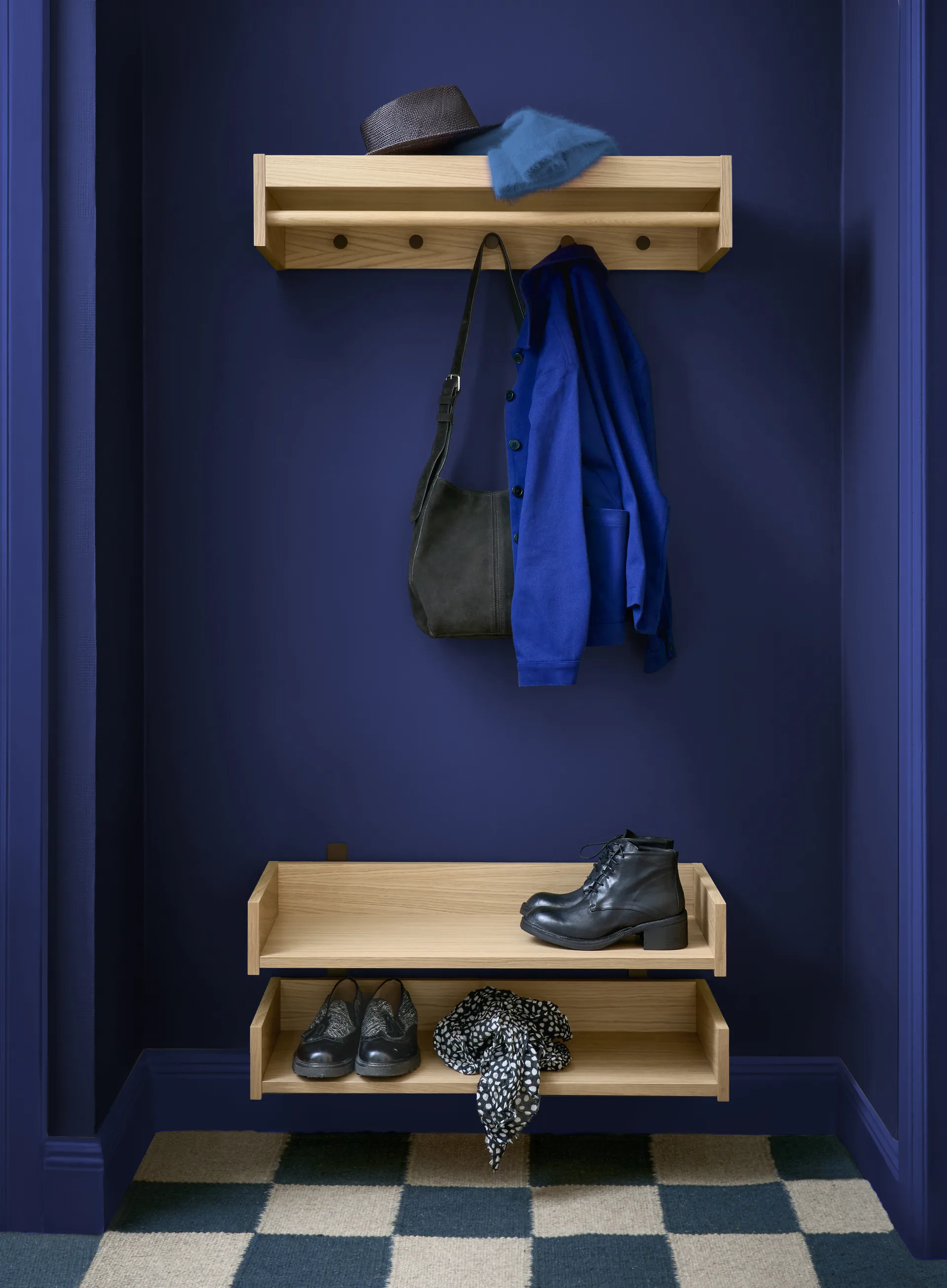 Gentle hattehylde, Eg, 78x15x32 cm Maze