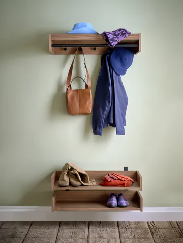 Gentle hattehylde - Valnød, 78x15x32 cm - Maze