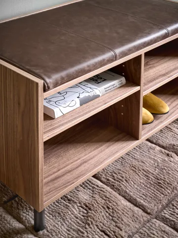 Gentle opbevaringsbænk - Valnød, 78x53x35 cm - Maze