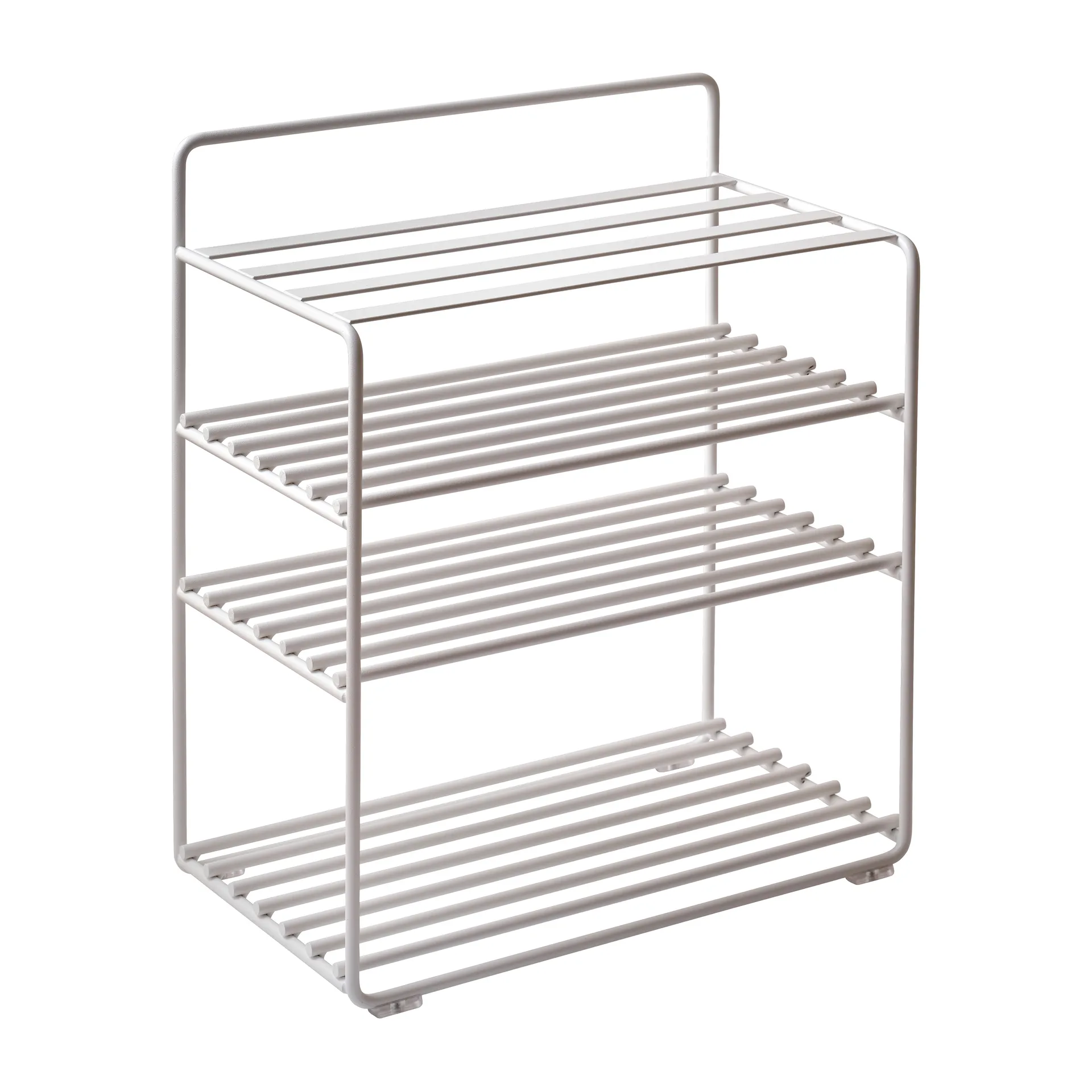 Lower East Seat hylder/skammel 50x28x58 cm, White/Cognac leather Maze