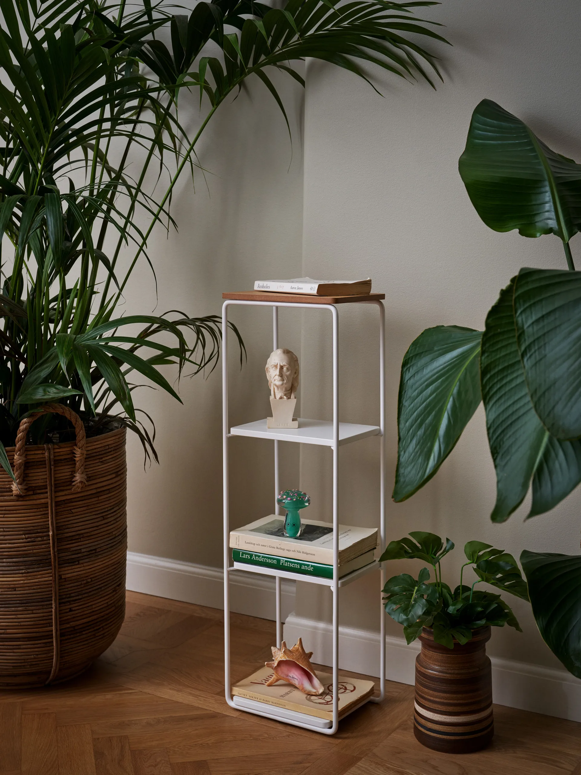 Mixrack Floor Shelf L hylde 26x19x82,2 cm, Oak/White Maze