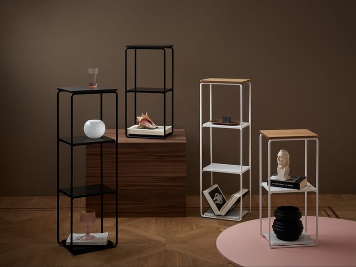 Mixrack Floor Shelf L hylde 26x19x82,2 cm, Stained oak/Black Maze