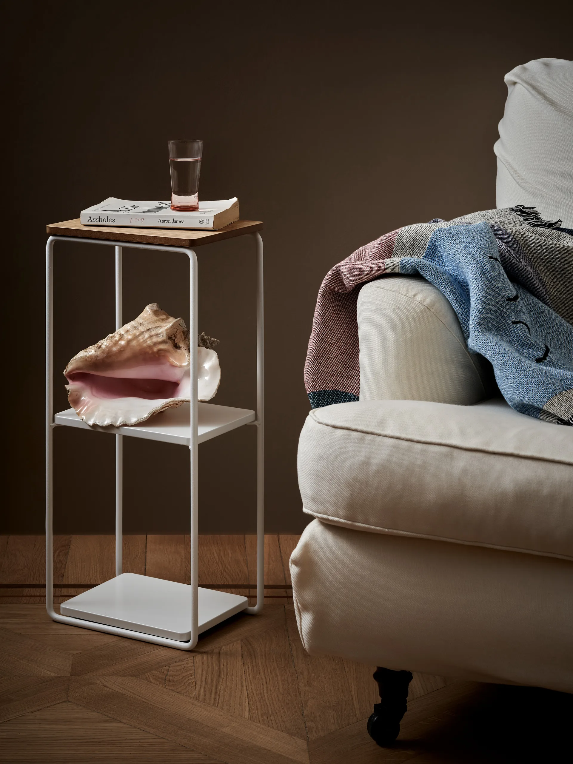 Mixrack Floor Shelf S hylde 26x19x57,2 cm, Oak/White Maze