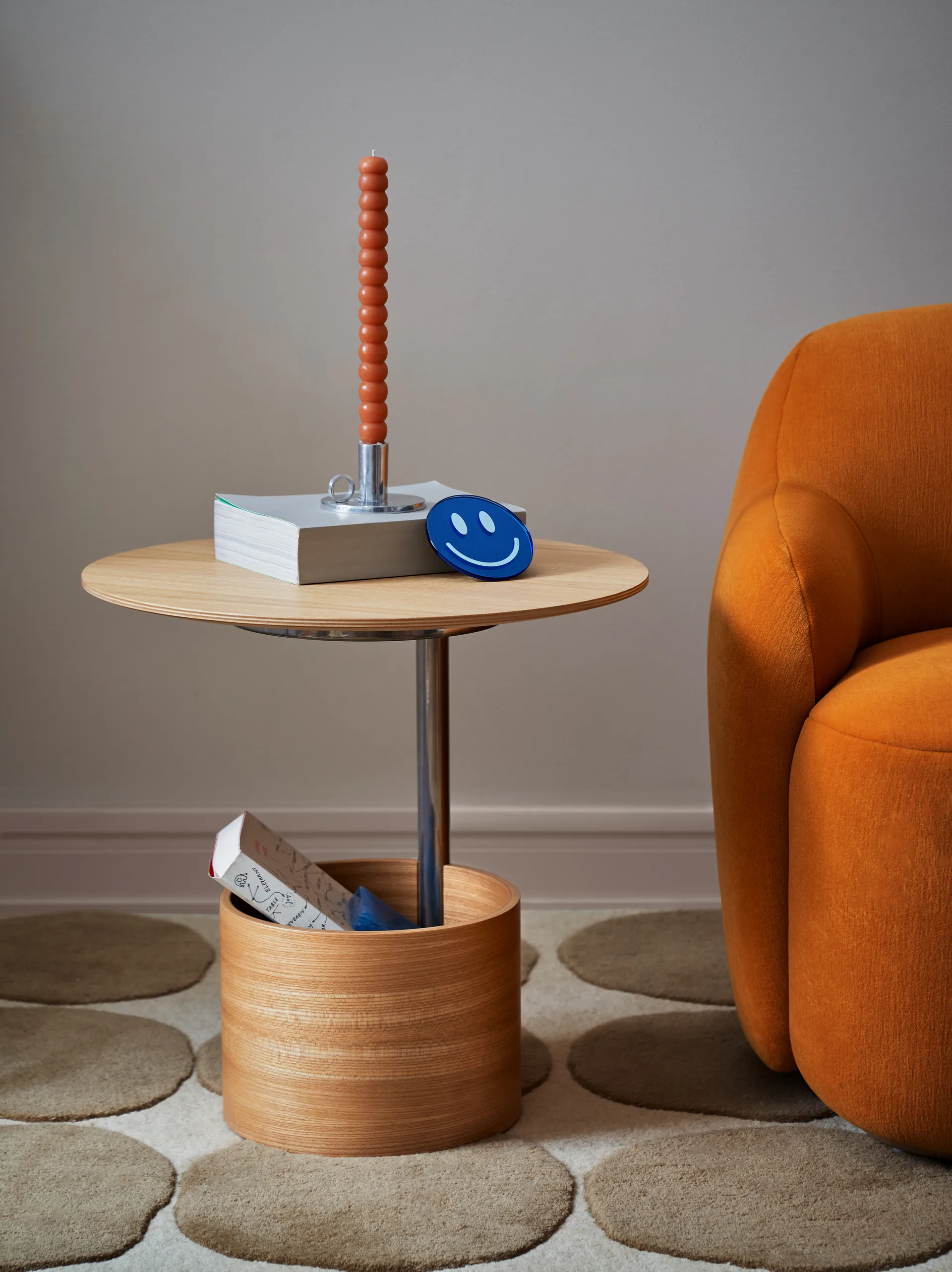 Parasol S sofabord Ø50 cm, Oak Maze