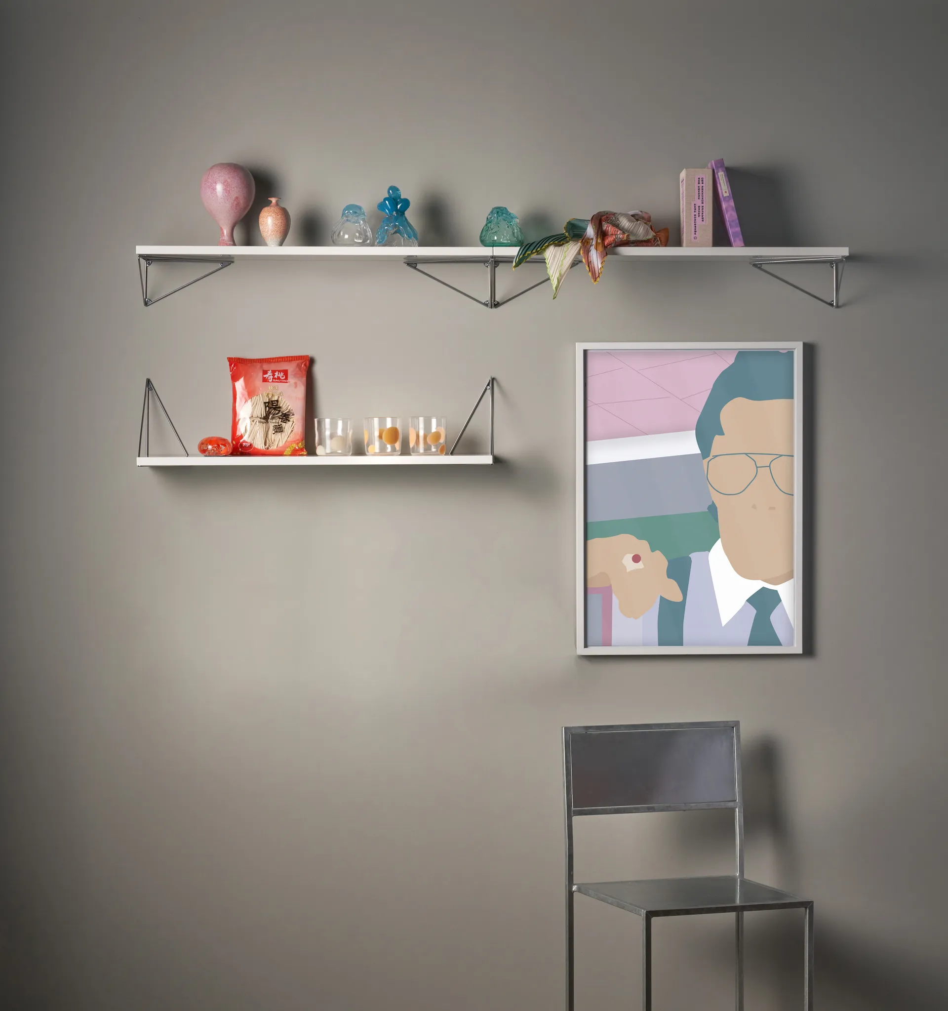 Pythagoras Bundle A reolsystem hvid-krom Maze