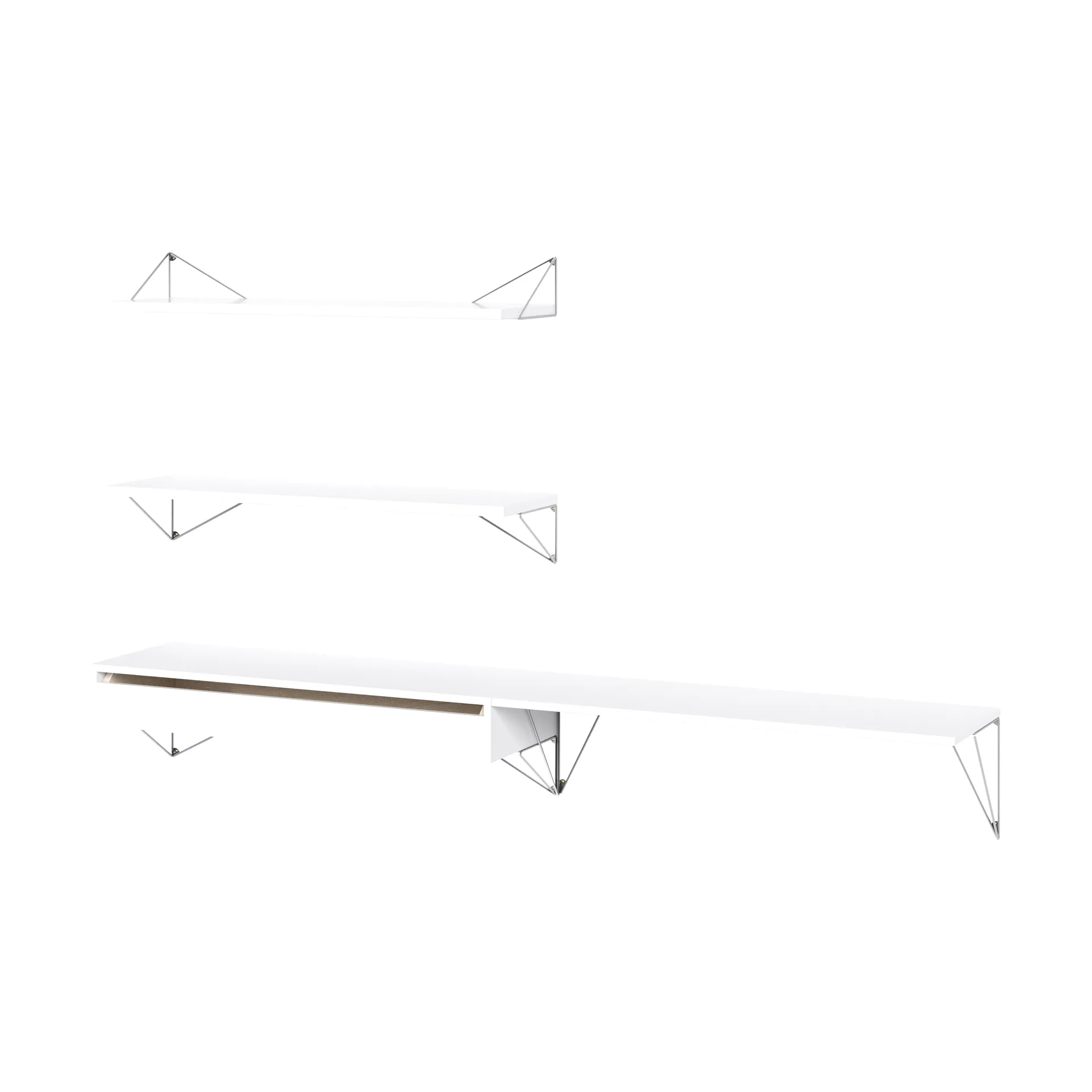 Pythagoras Bundle D reolsystem hvid-krom Maze