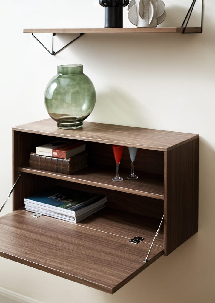 Pythagoras Cabinet vægskab 38x80 cm, Walnut Maze