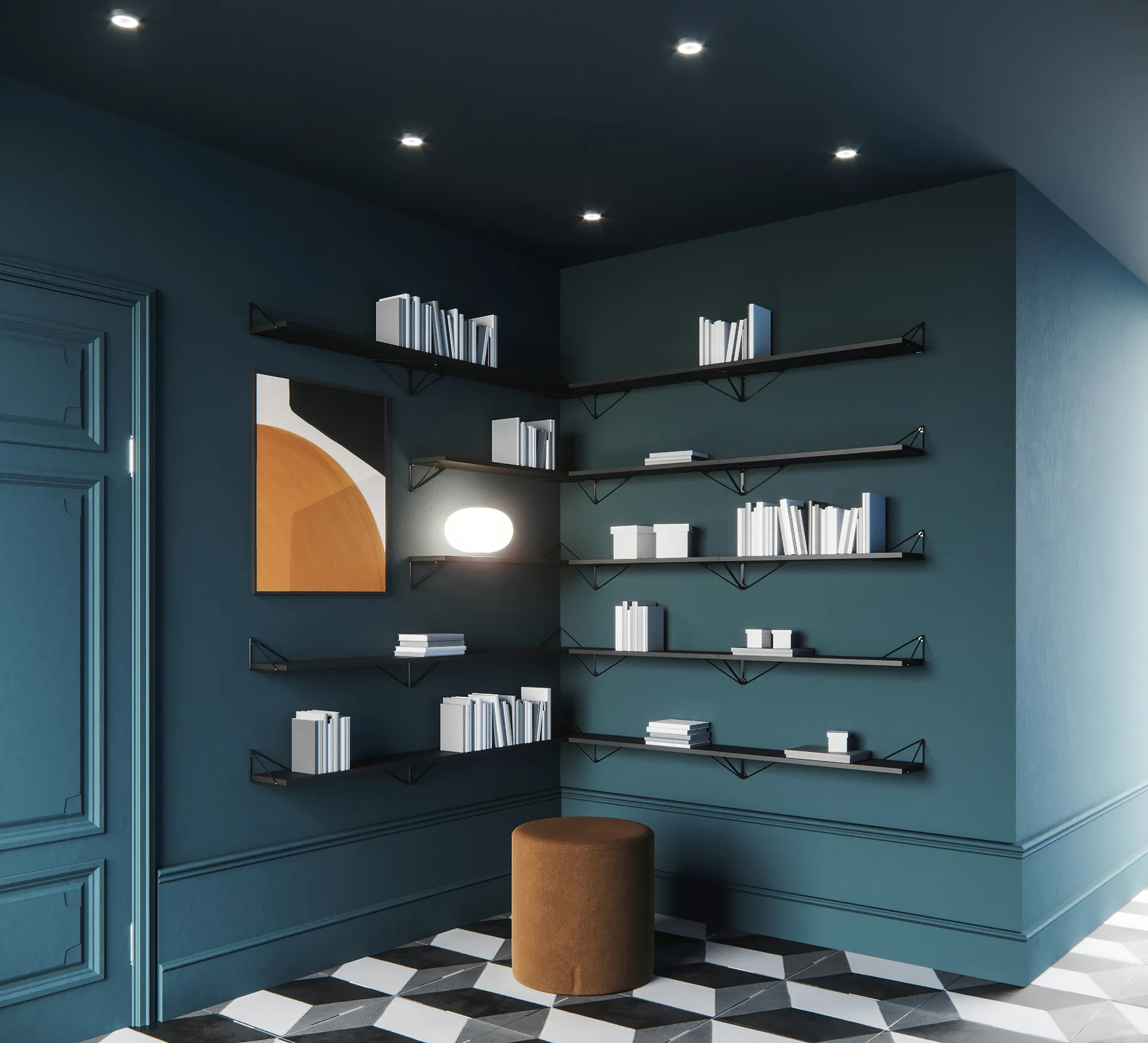 Pythagoras hylde, sort Maze