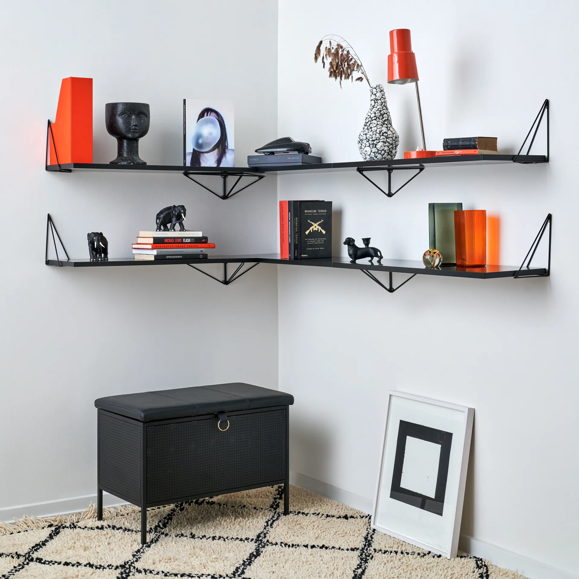 Pythagoras hyldeknægt, 2 stk, sort Maze