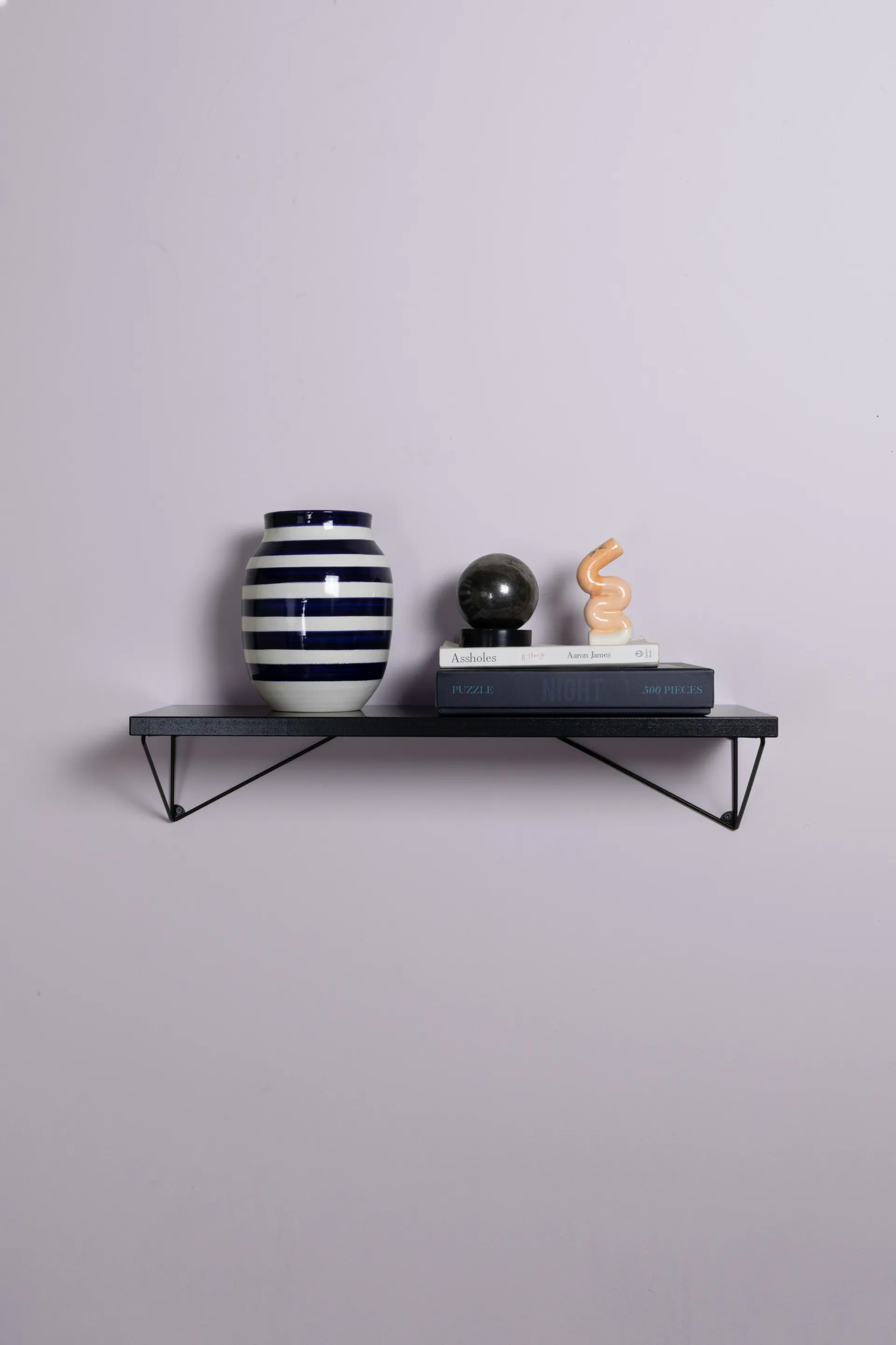 Pythagoras Shelf hyldeplan 60 cm, Sort Maze