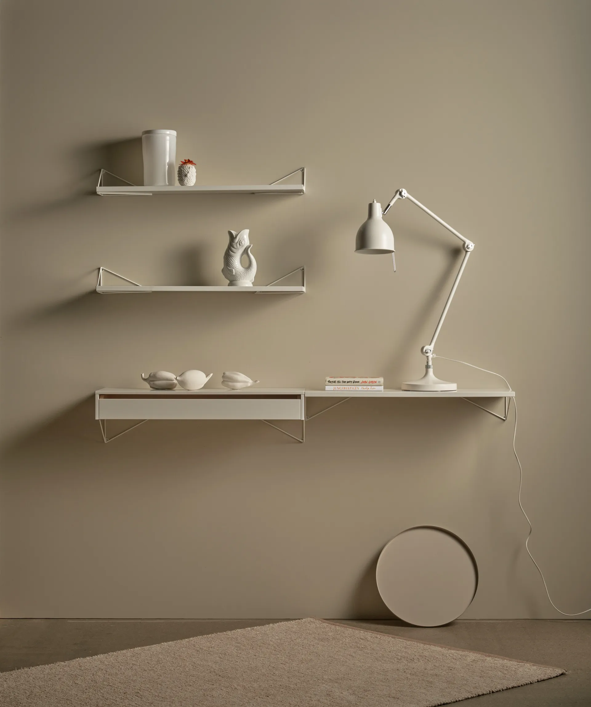 Pythagoras skuffe L, hvid Maze