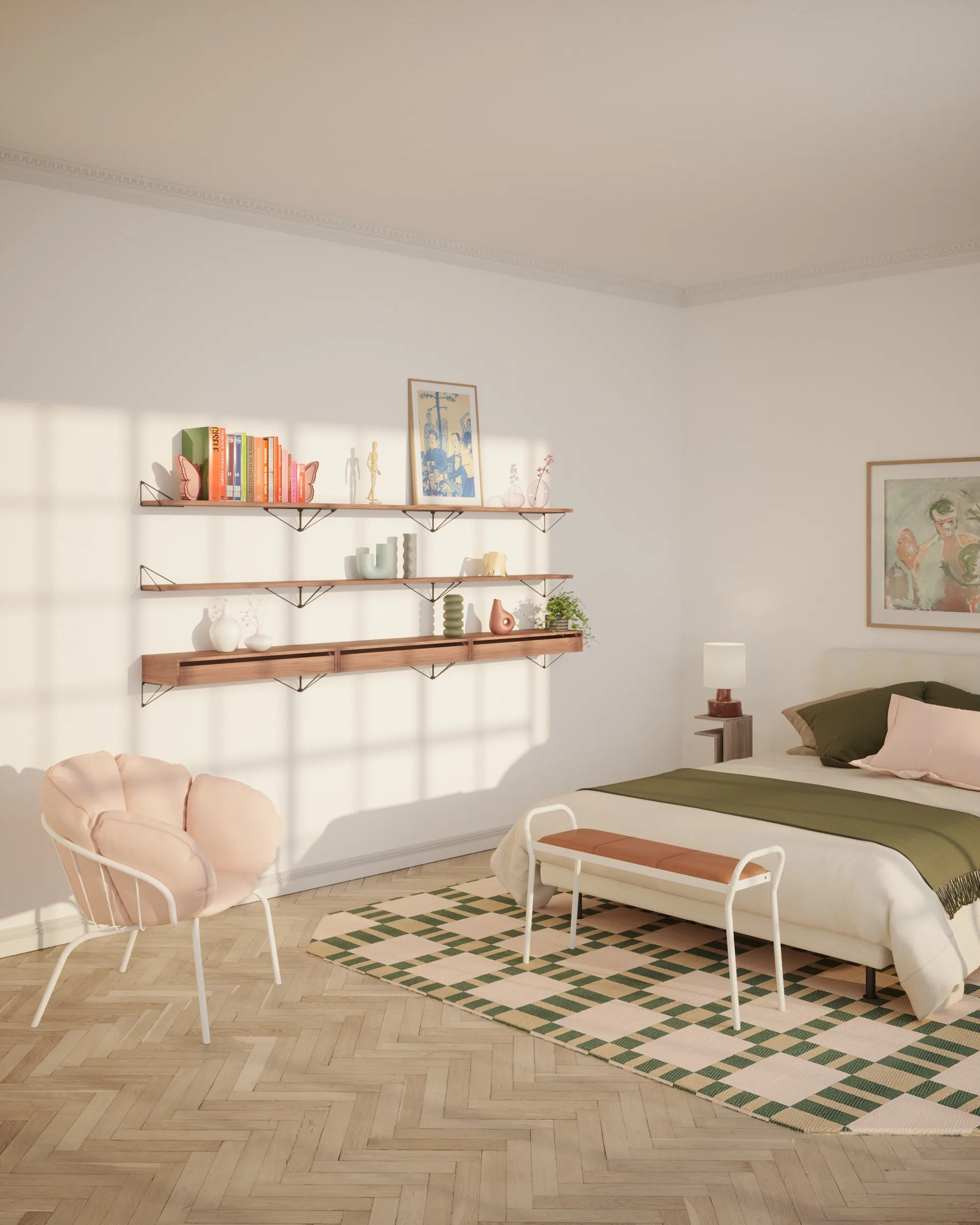 Pythagoras skuffe L, Valnød Maze