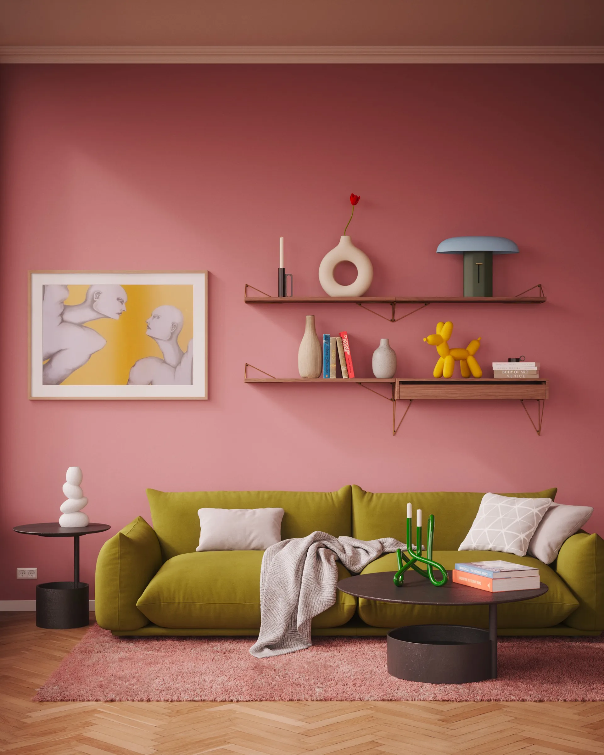 Pythagoras skuffe L, Valnød Maze