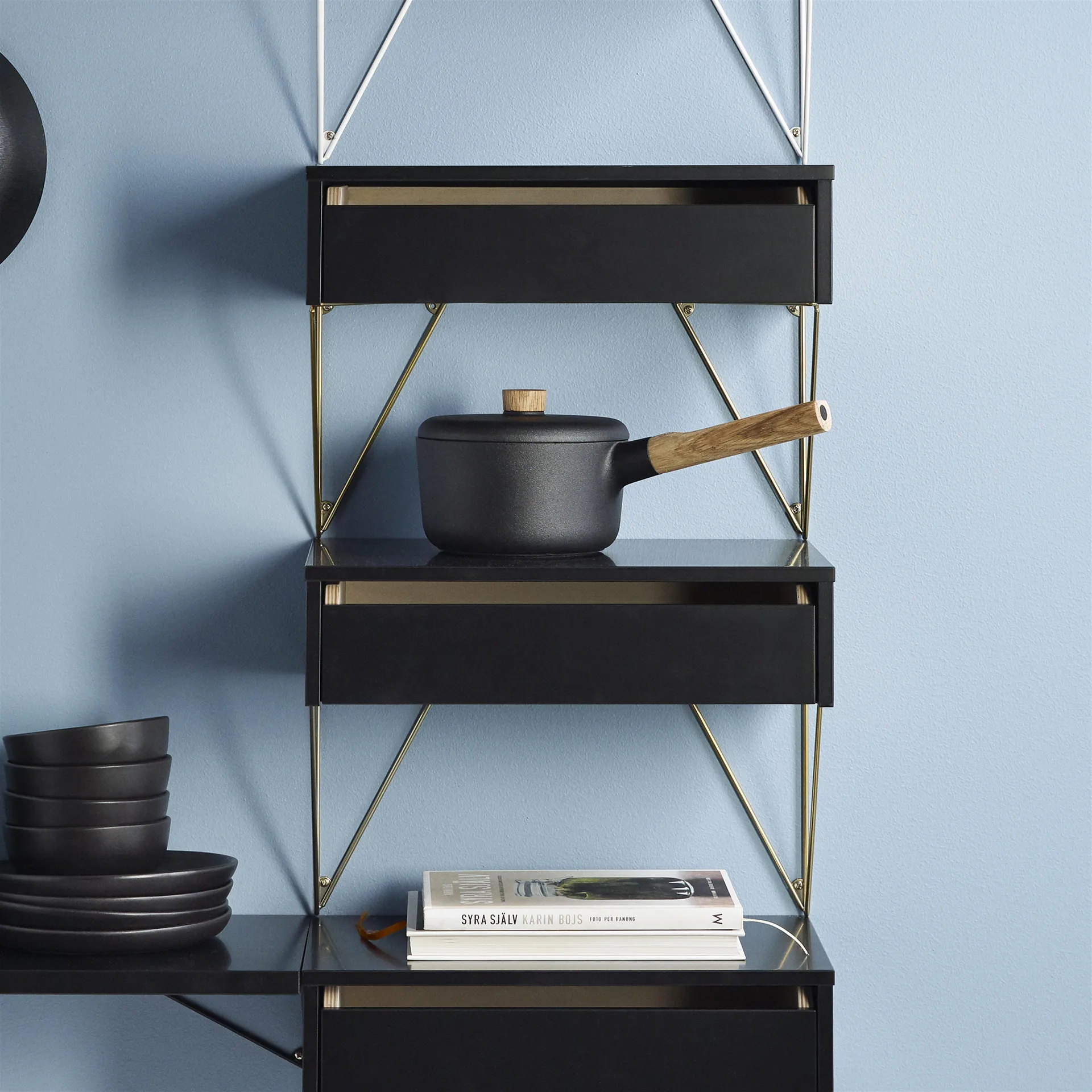 Pythagoras skuffe S, sort Maze