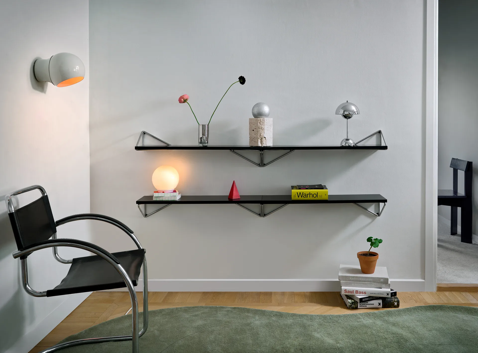 Pythagoras XL Brackets 2-pak, Chrome Maze