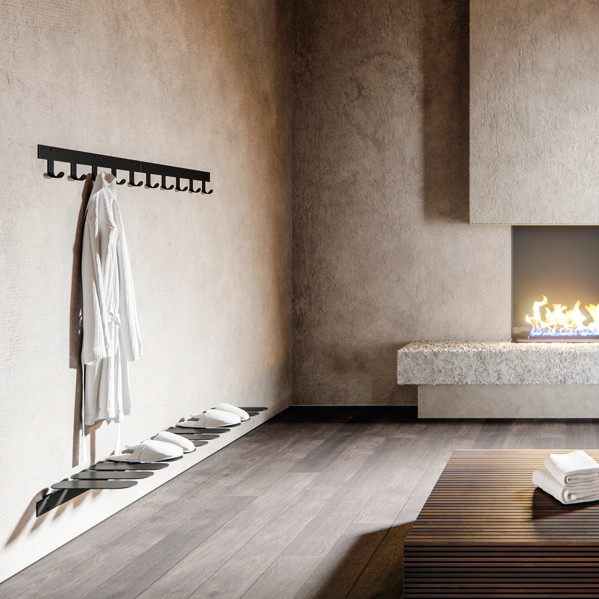 Step skohylde, sort Maze