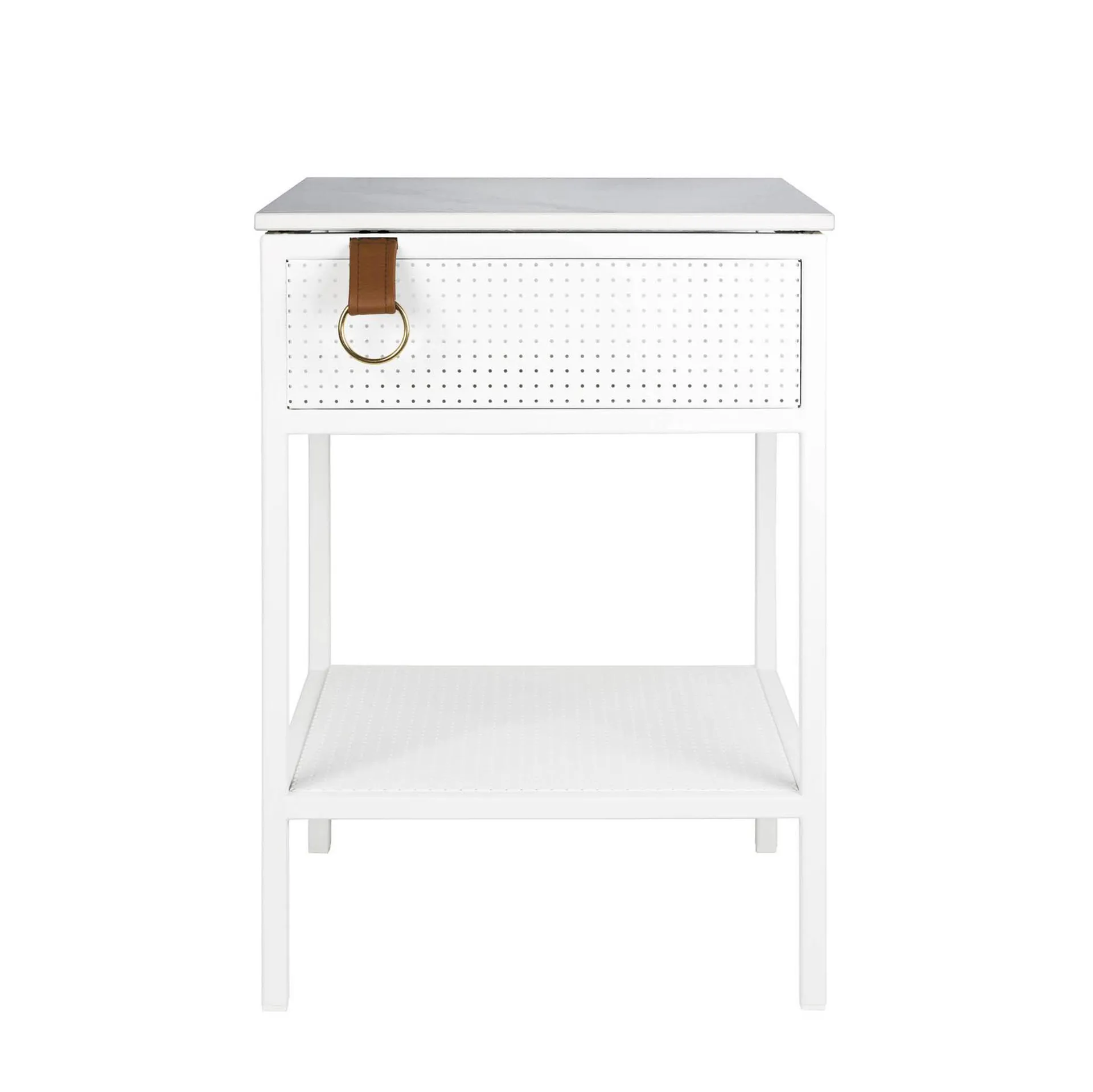 Tracy sidebord, venstre side, hvid Maze