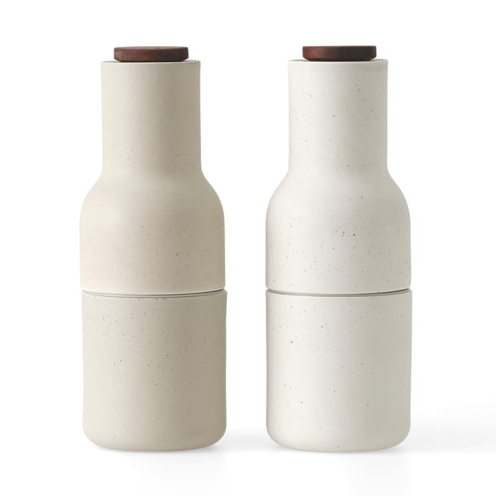 Bottle Grinder krydderikværn keramik 2-pak - Sand (valnøddelåg) - MENU