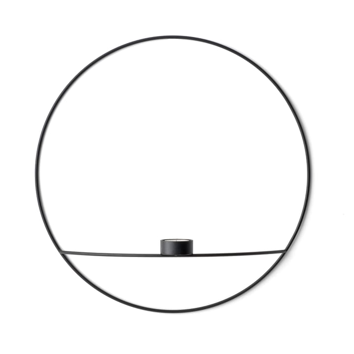 POV cirkel large væglysestage, fyrfadslys - sort - Menu