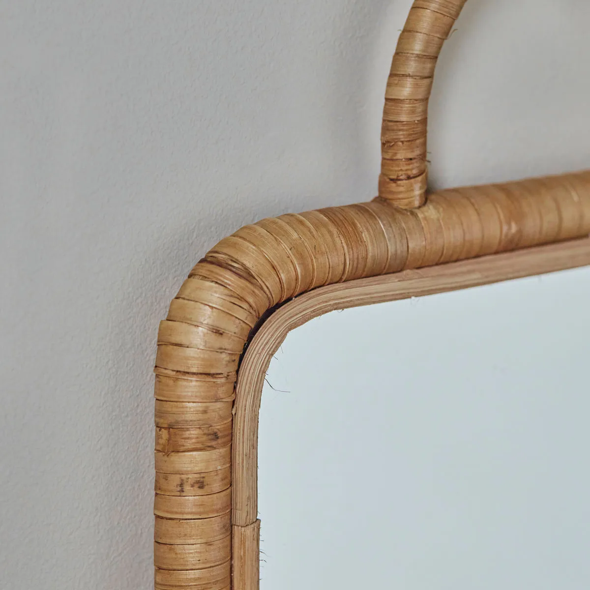 Baki spejl med ramme 28x28 cm, Natur Meraki