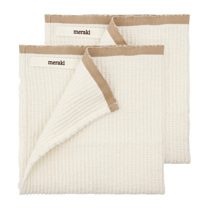 Bare viskestykke 50x50 cm 2-pak - Sand - Meraki