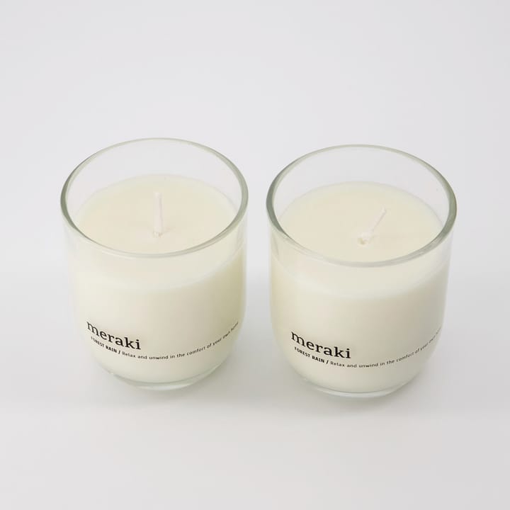 Meraki duftlys 22 timer 2-pak - Forest rain - Meraki