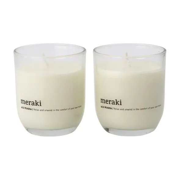 Meraki duftlys 22 timer 2-pak, Wild meadow Meraki