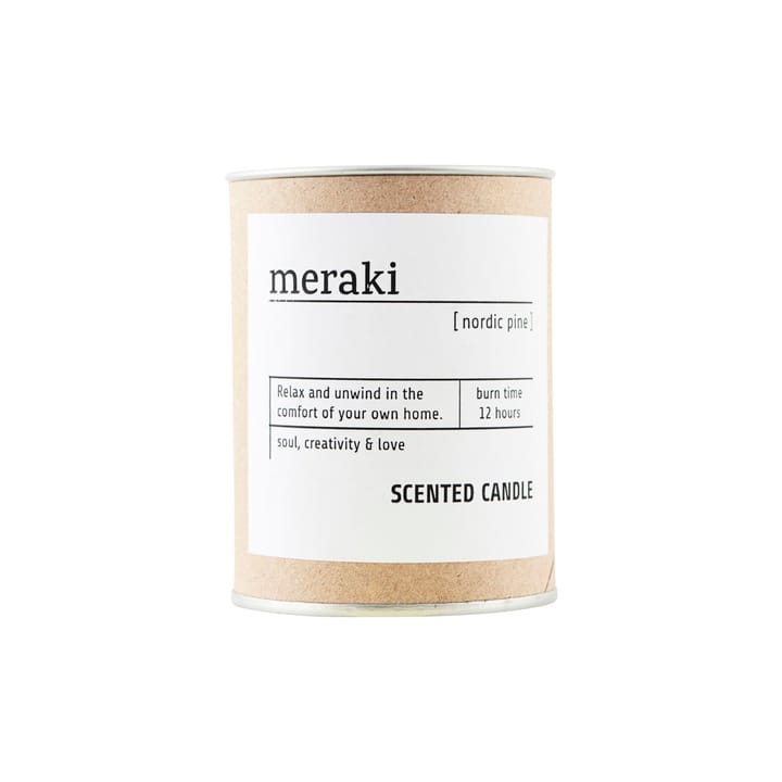 Meraki duftlys brunt glas 12 timer - Nordic pine - Meraki