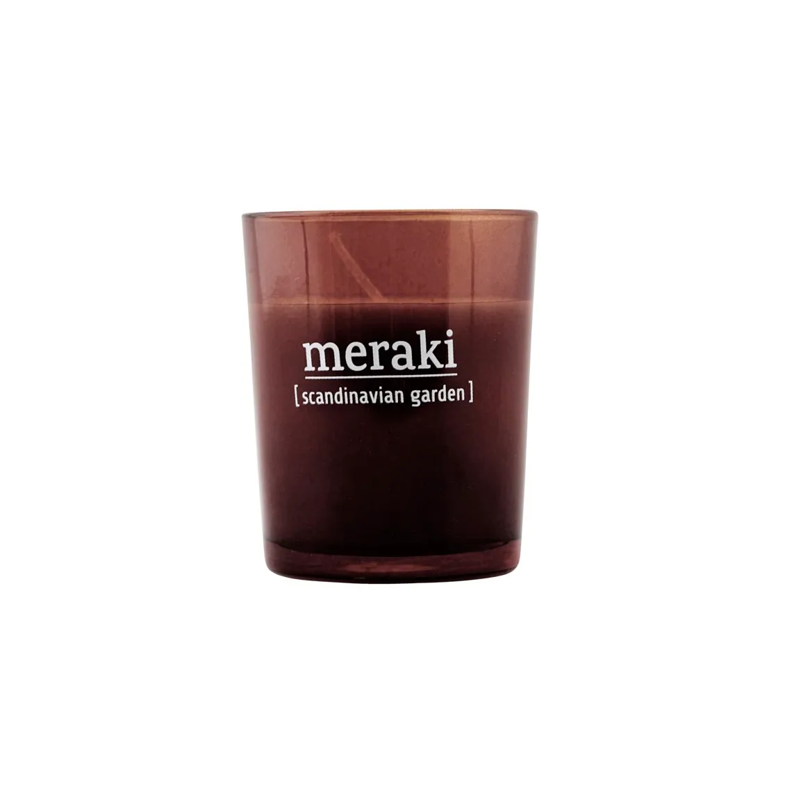 Meraki duftlys brunt glas 12 timer, Scandinavian garden Meraki