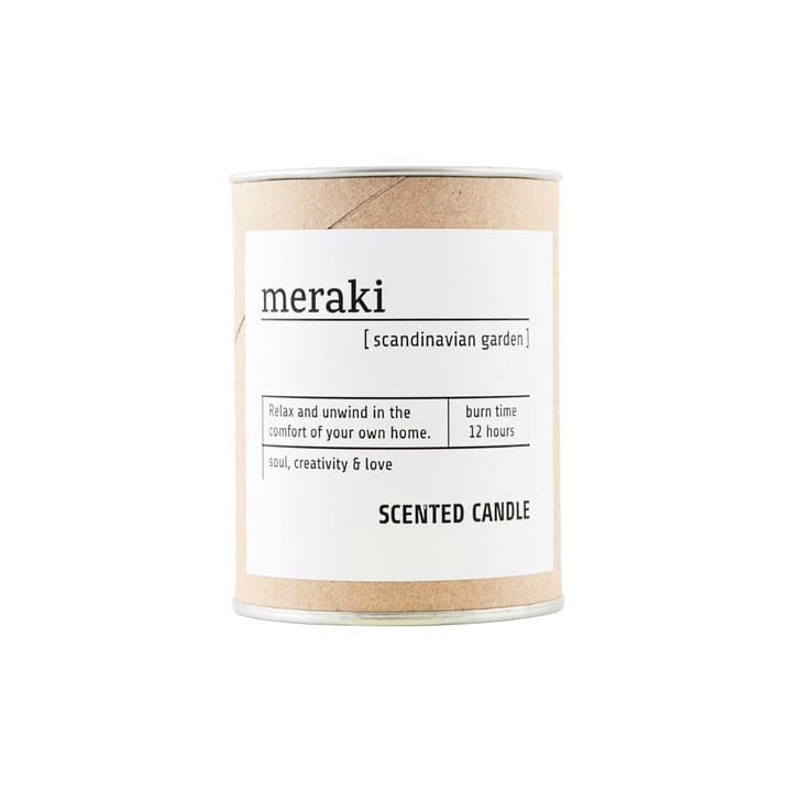 Meraki duftlys brunt glas 12 timer, Scandinavian garden Meraki
