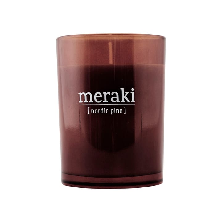 Meraki duftlys brunt glas 35 timer - Nordic pine - Meraki