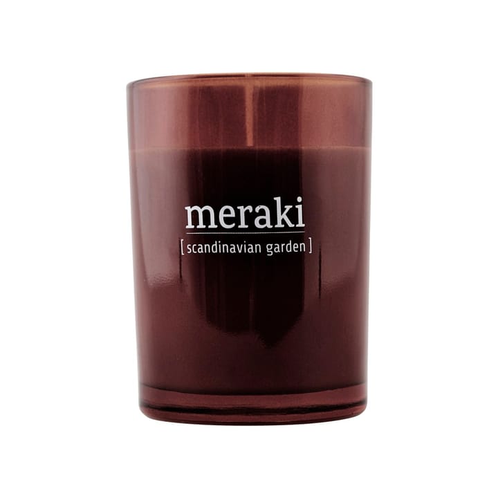 Meraki duftlys brunt glas 35 timer - Scandinavian garden - Meraki