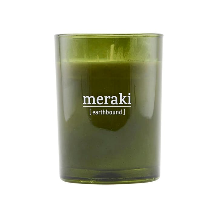 Meraki duftlys grønt glas 35 timer - Earthbound - Meraki