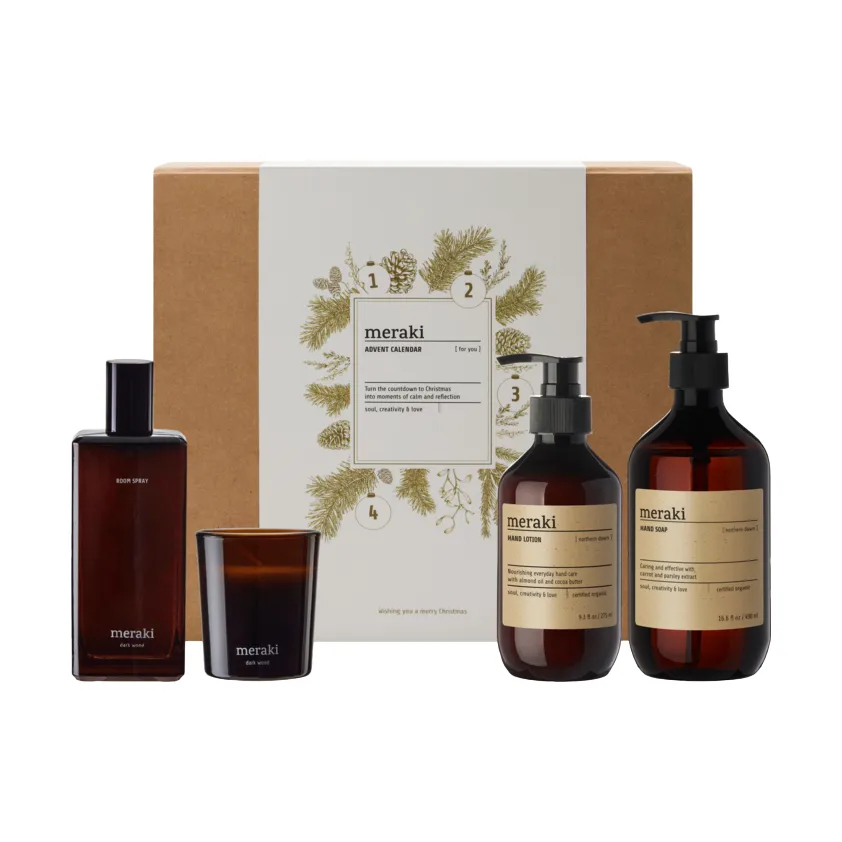 Meraki Meraki gavesæt-adventskalender Dark wood, Northern dawn