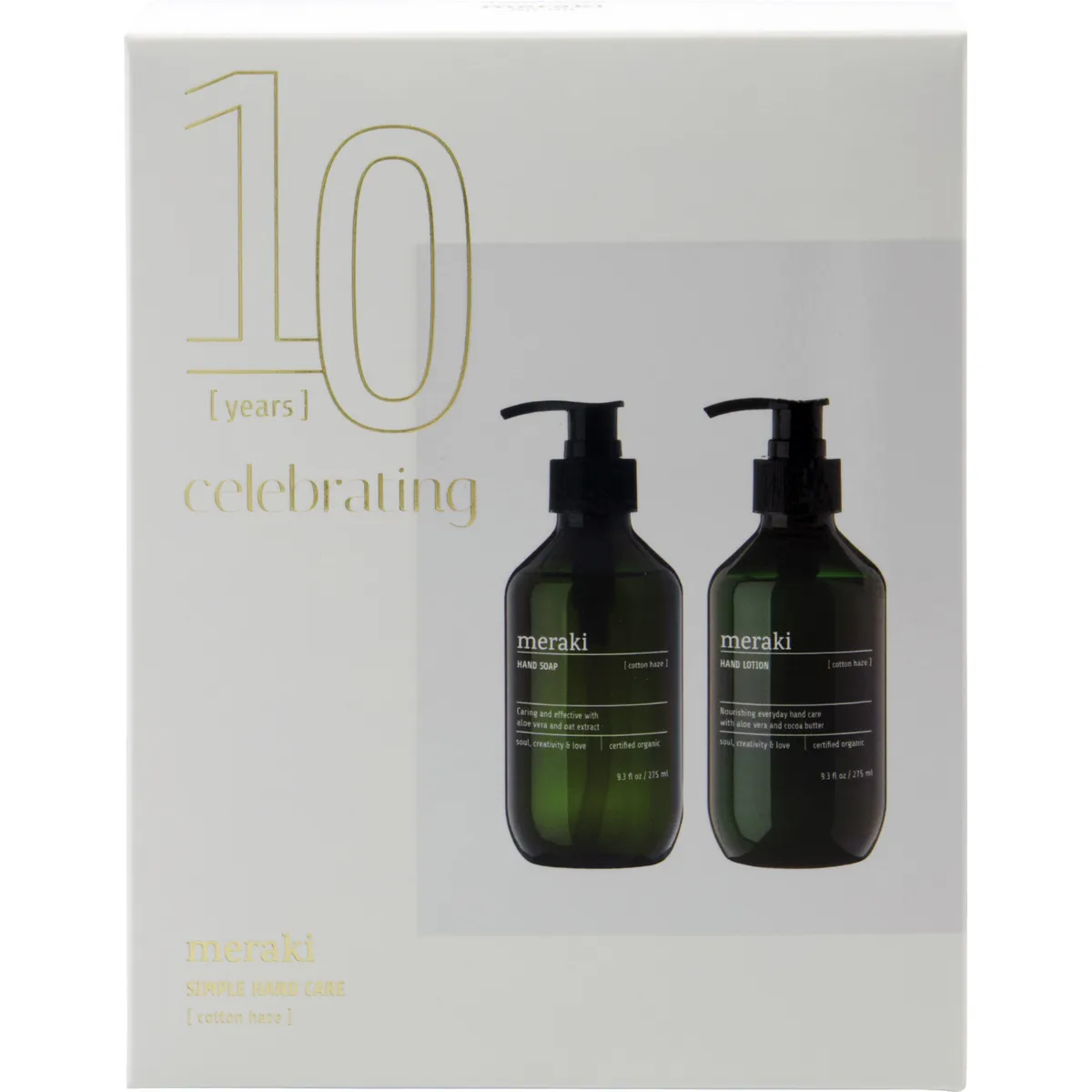 Meraki gavesæt, håndsæbe og håndlotion, Cotton Haze Meraki