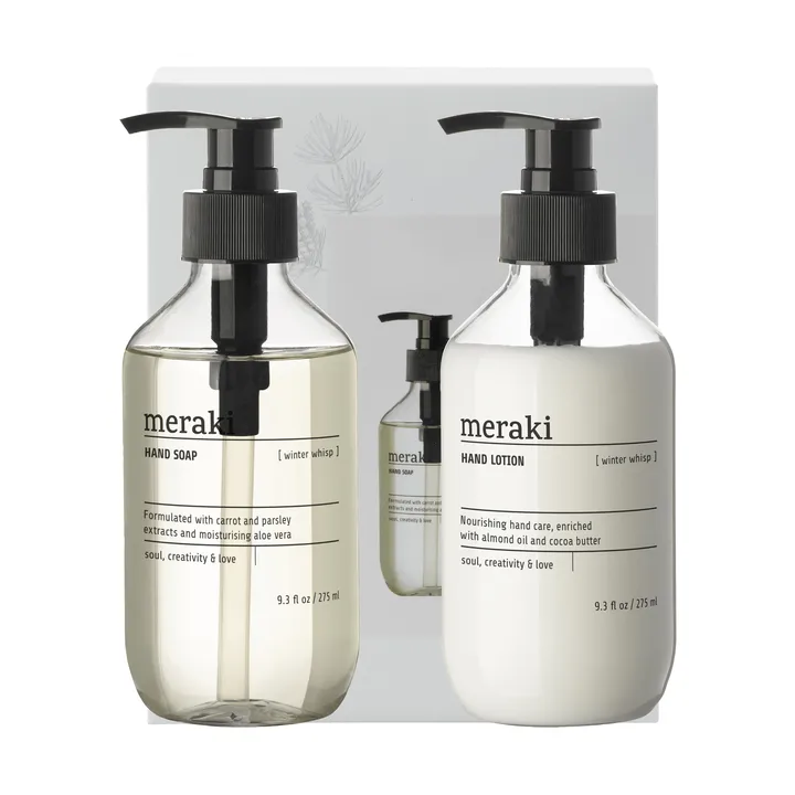 Meraki gavesæt, håndsæbe og håndlotion - Winter whisp - Meraki