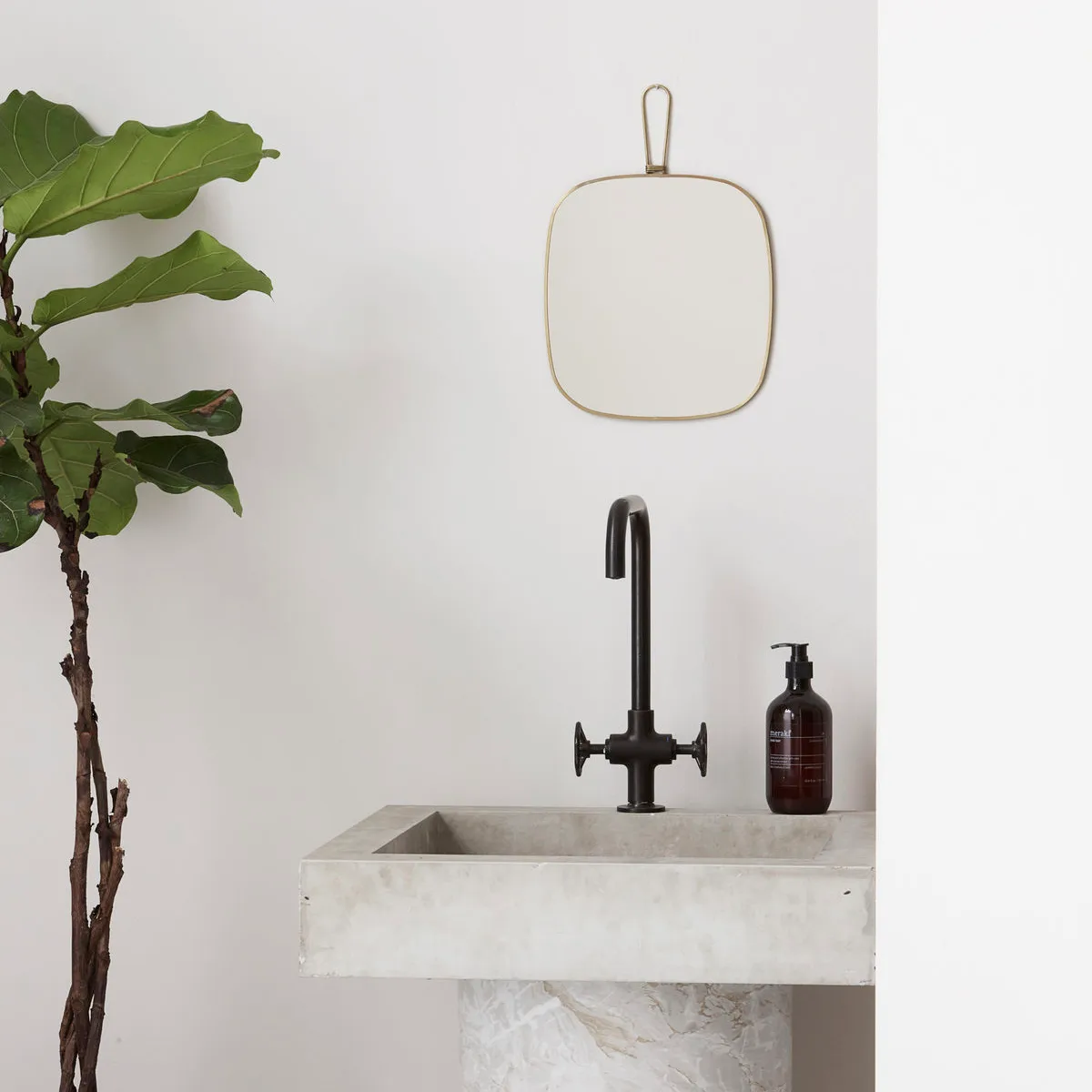 Meraki spejl 26x28 cm, Messing Meraki